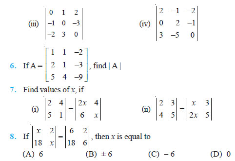 Properties of Determinants