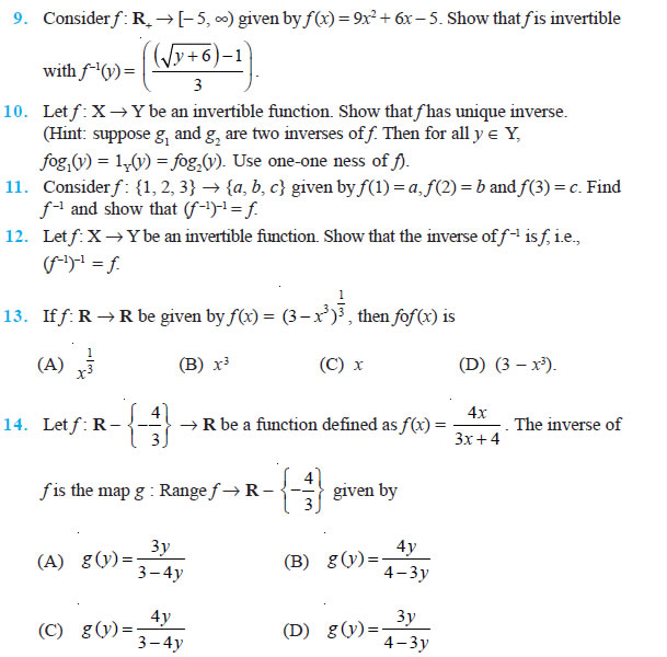 mathematics notes for class 12 