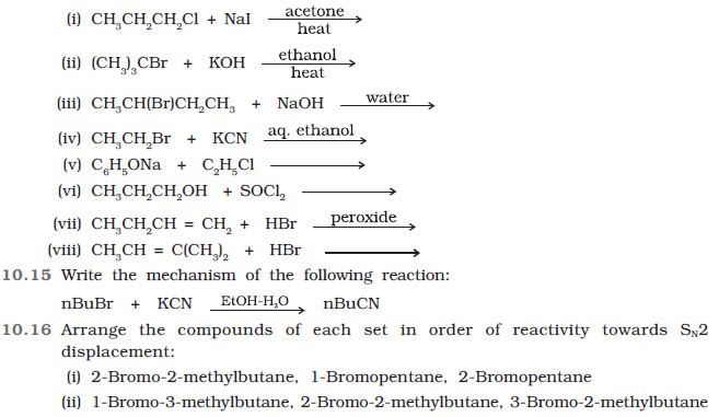 Haloalkanes and